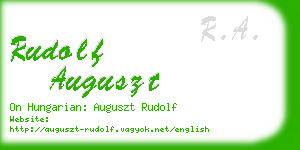 rudolf auguszt business card